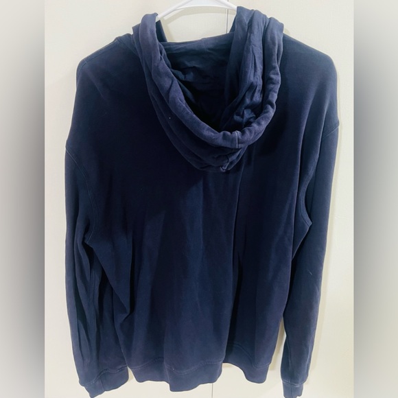 Armani Jeans Men’s Dark Blue Navy Hoodie size L two way zipper - Picture 5 of 10